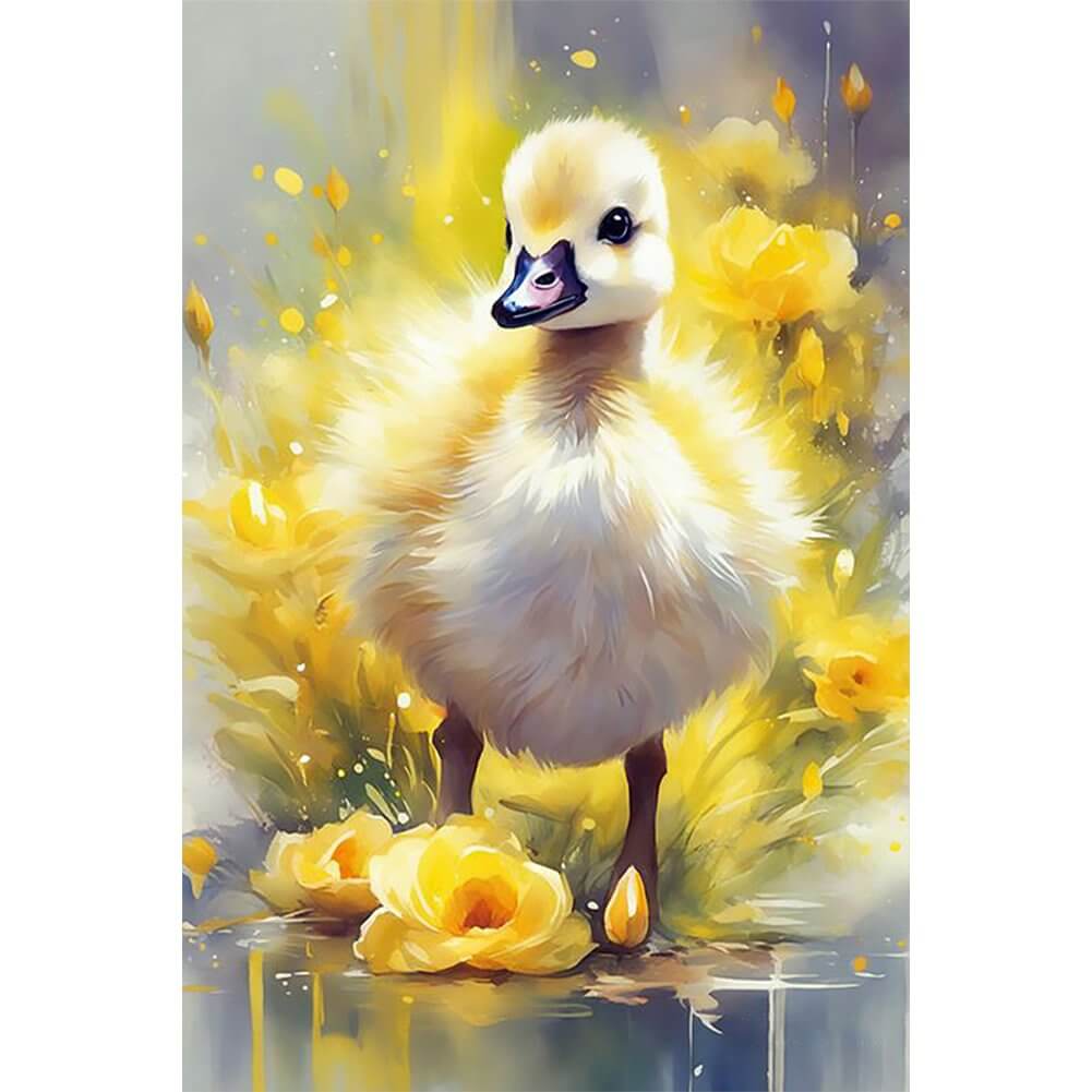 Bossy Yellow Duck 5D DIY Butterfly Diamond Painting Kit