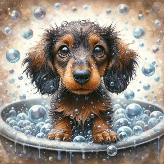 Bubble Dog 5D DIY Cartoon Animation Diamond Painting Kit