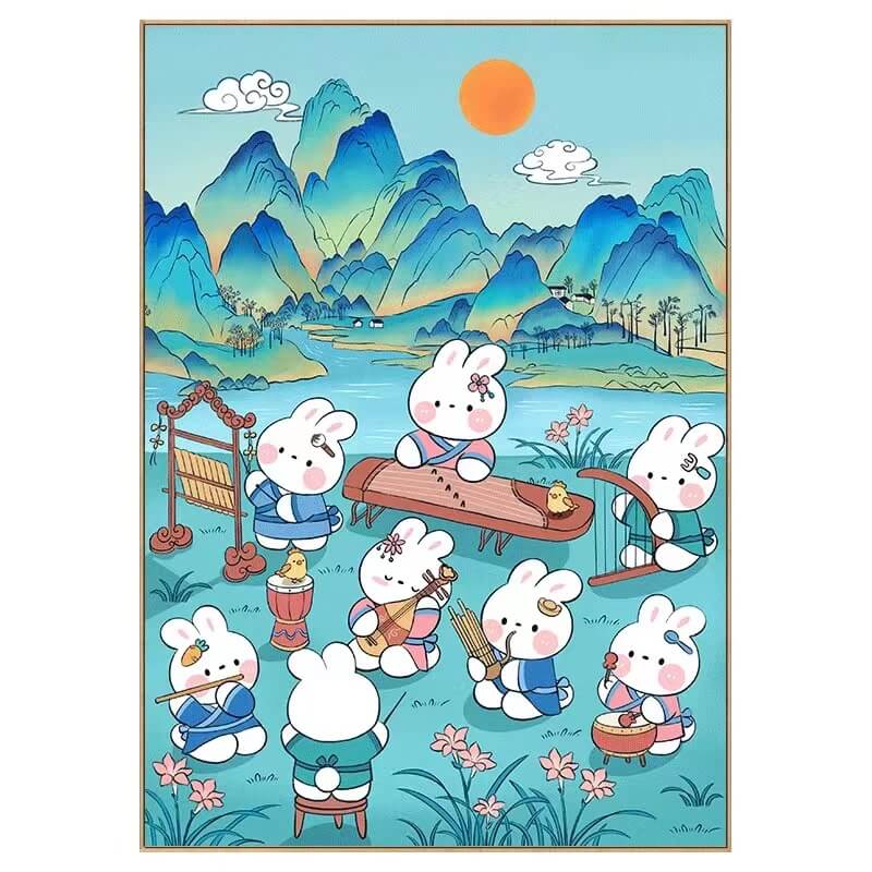 Bunny Band 5D DIY Diamond Painting Kit