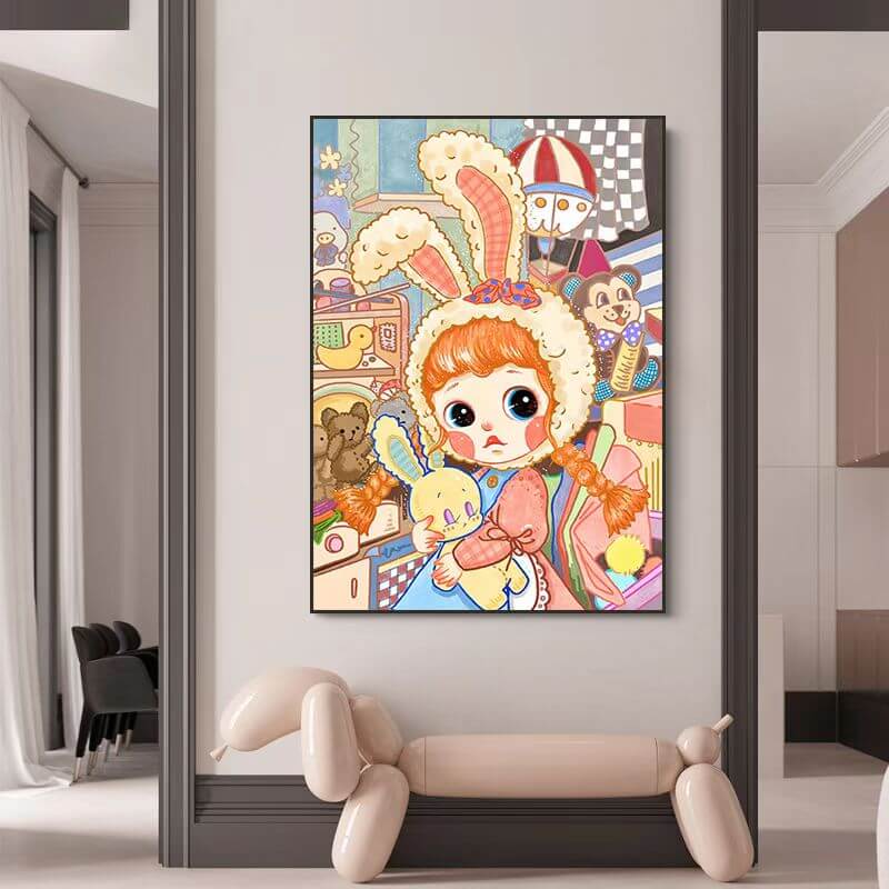 bunny girl cartoon diamond painting kit