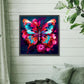 Red Flower Butterfly 5D DIY Diamond Painting