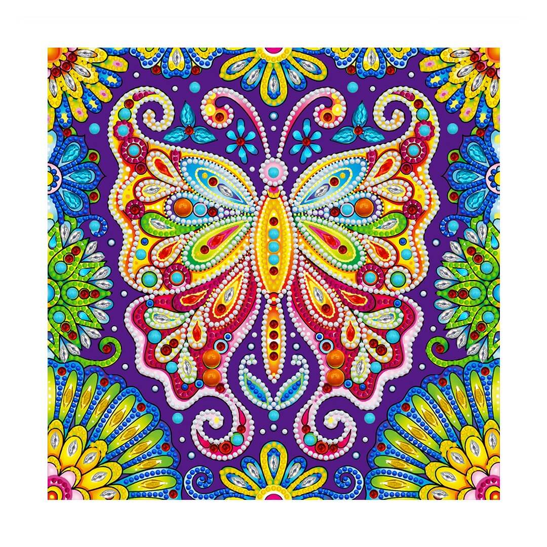 Luminous Diamond Painting - Crystal Rhinestone - Colorful Butterfly 2