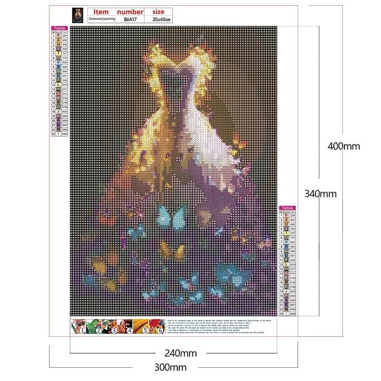 butterfly wedding dress 5d diamond embroidery