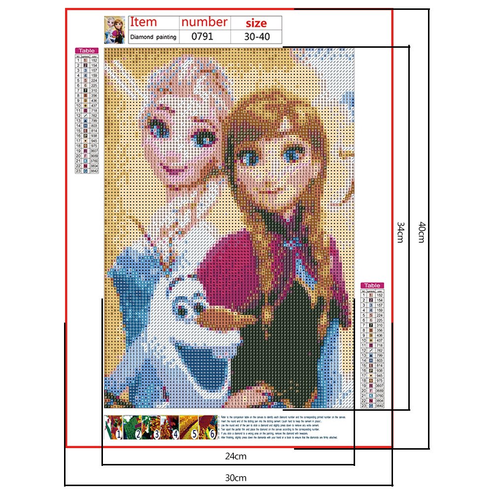 Diamond Painting - Full Round - Frozen A Princess