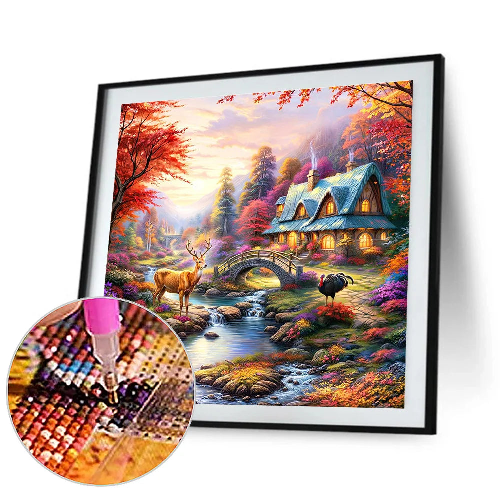 Diamond Painting - Full Round / Square - Forest House