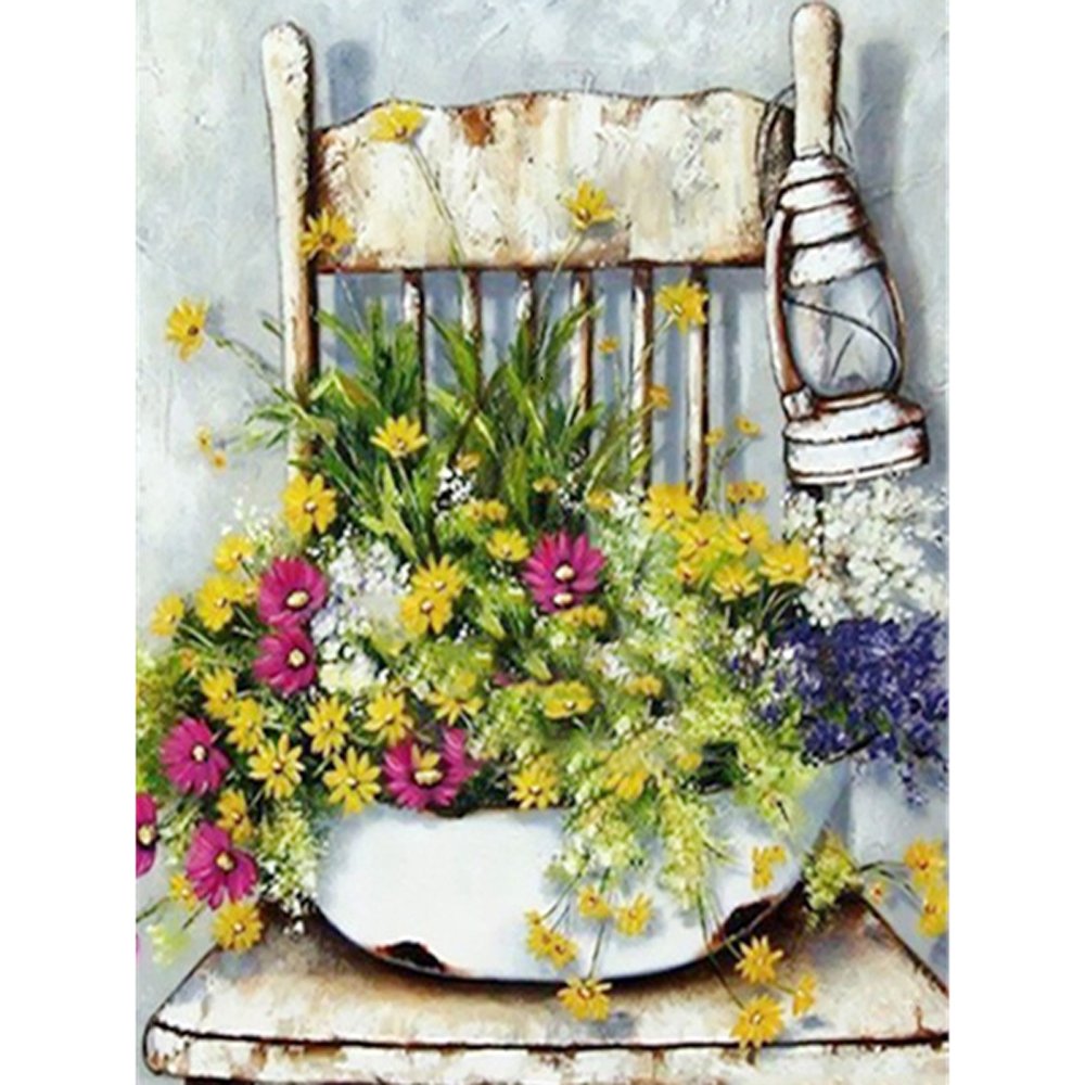 Diamond Paintings Art Full Drill Desk Flower