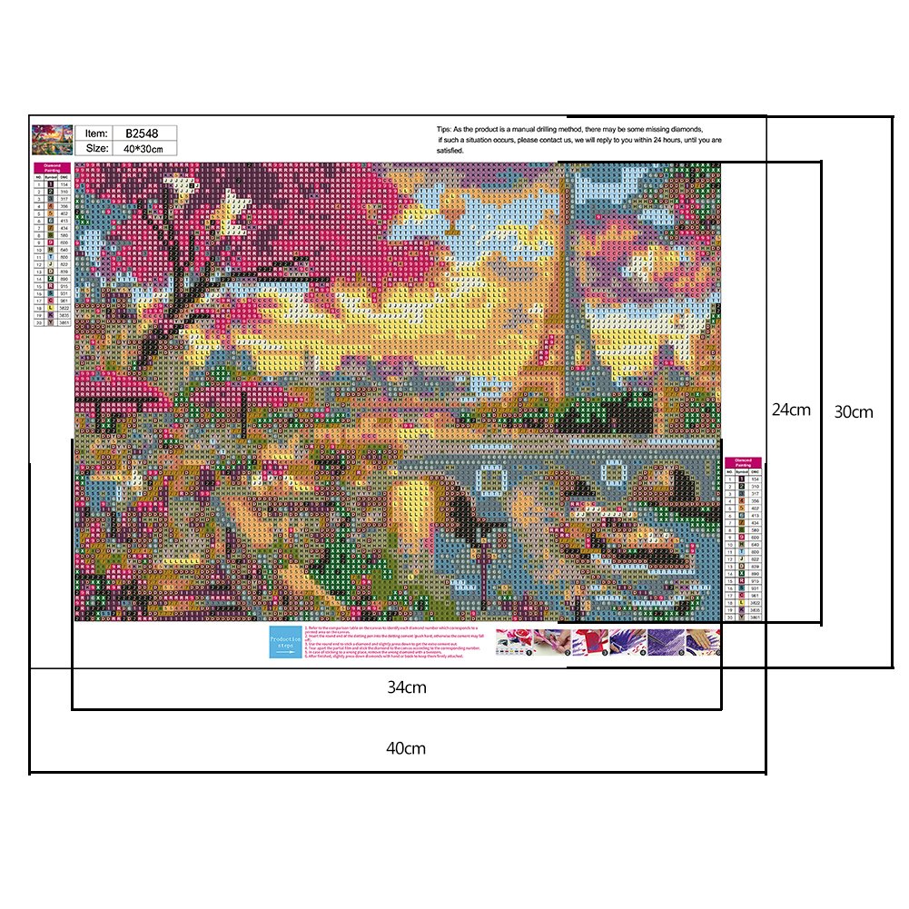 Diamond Painting - Full Round - Eiffel Tower B