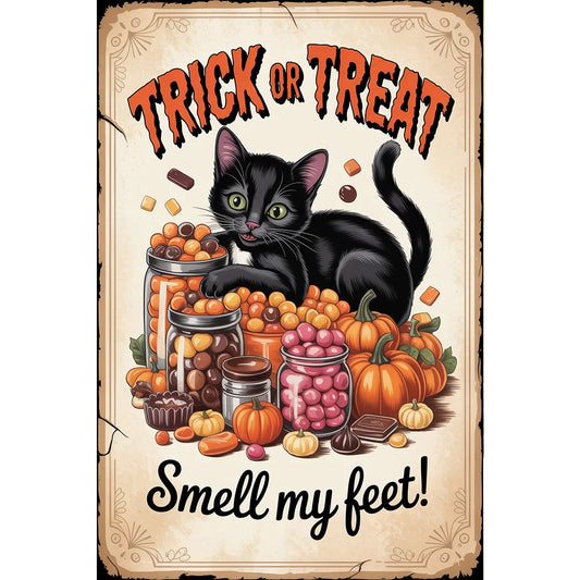 Diamond Painting - Full Round / Square - Halloween Cat (30*45cm)