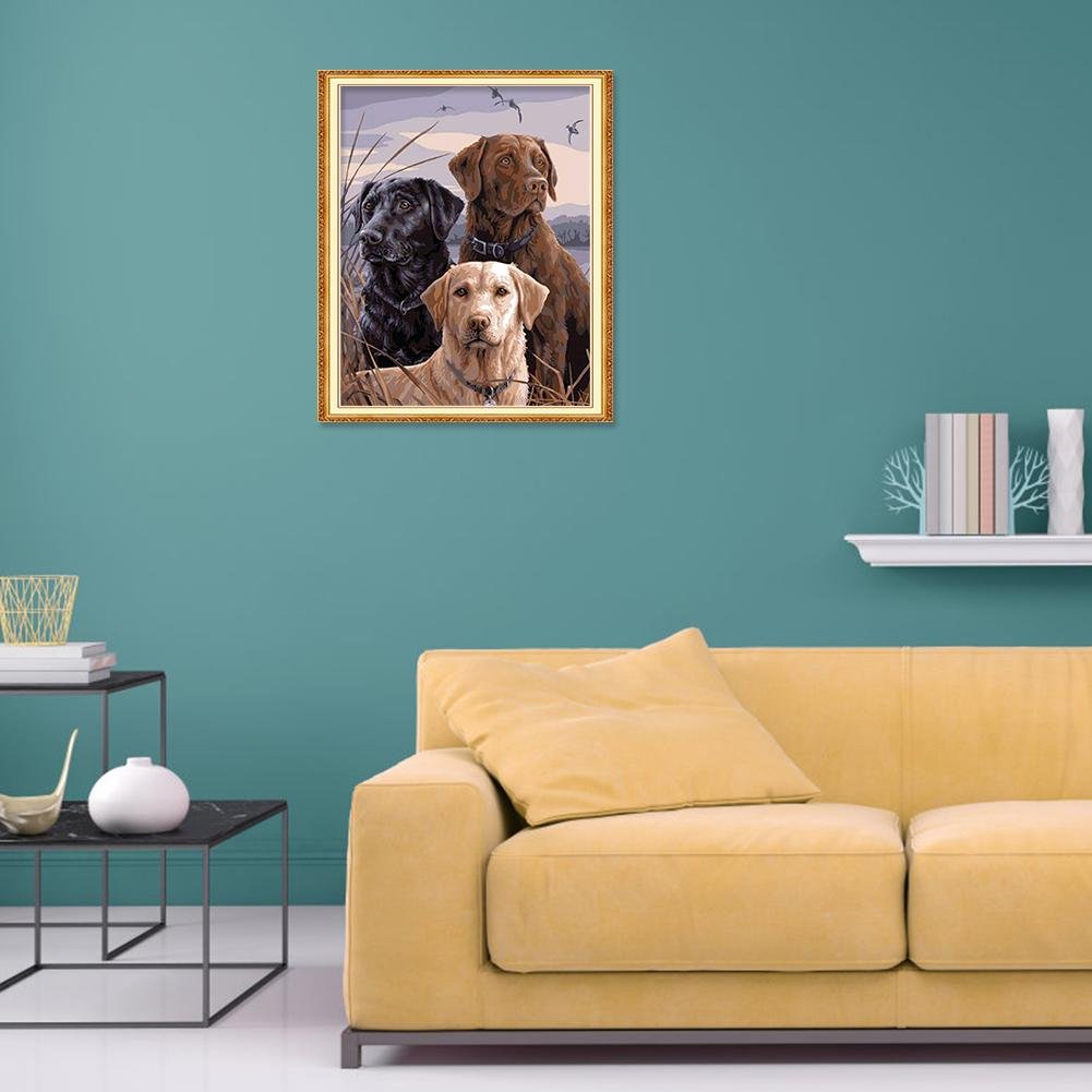 Diamond Painting - Full Round - Dogs B