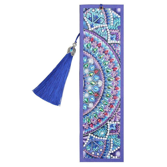 DIY Special Shaped Diamond Painting Leather Bookmark Tassel Book Marks