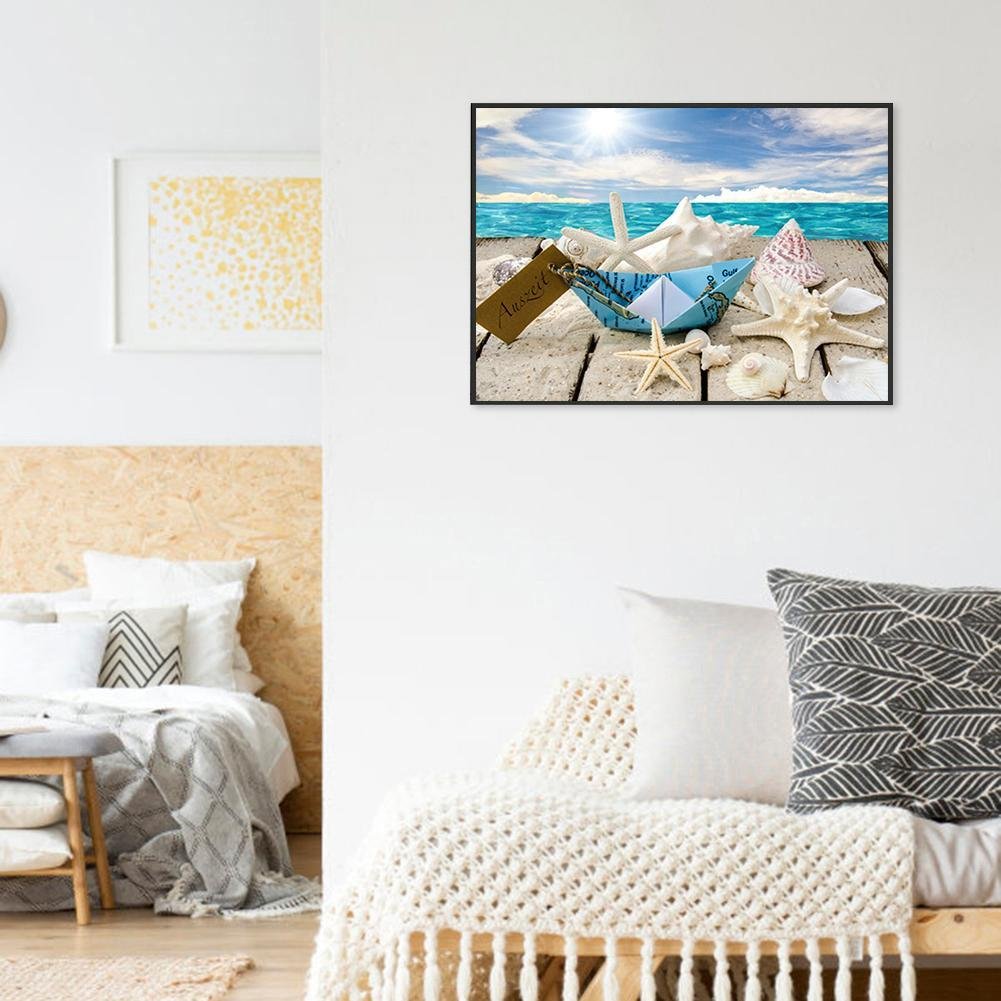 Diamond Painting - Full Round - Beach Sea Star B