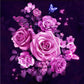 Diamond Painting - Partial Round - Pink Rose