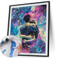 Hugging Hand Painted Canvas Oil Art Picture Craft Home Wall Decor