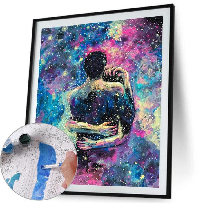 Hugging Hand Painted Canvas Oil Art Picture Craft Home Wall Decor