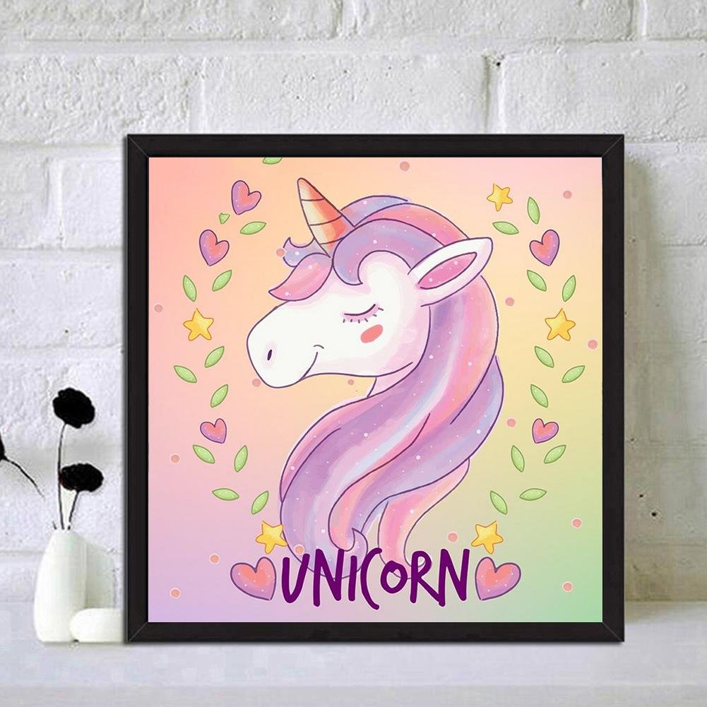 Diamond Painting - Full Round - Cartoon Unicorn B