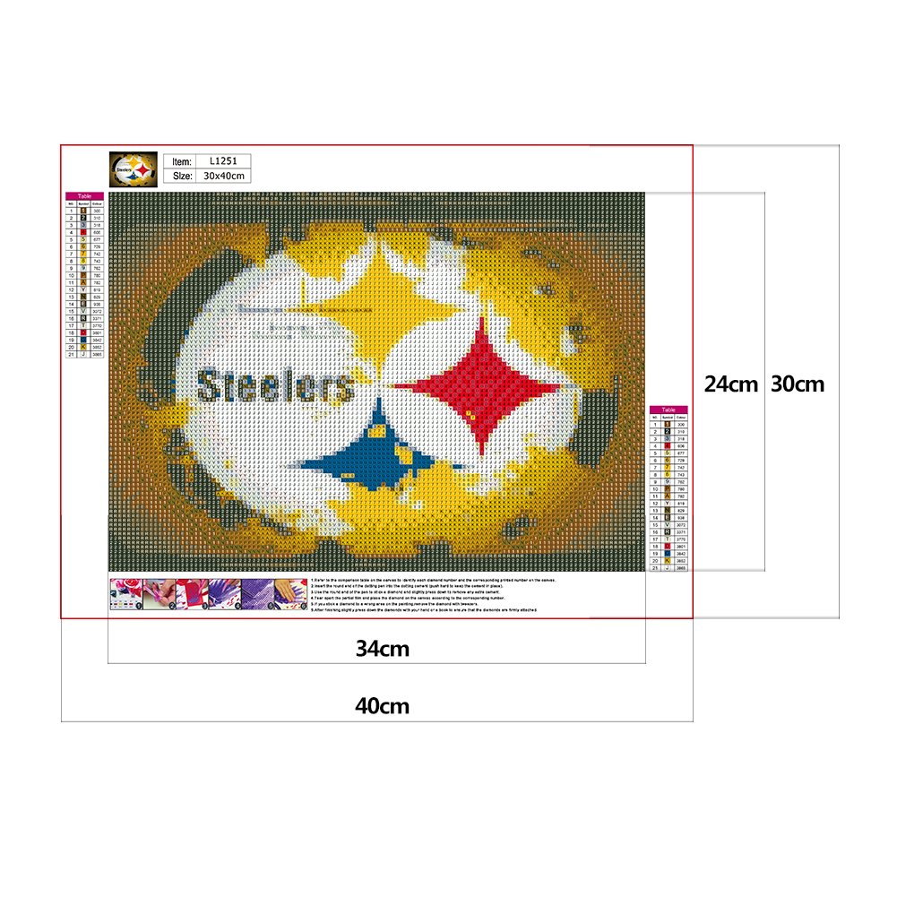Diamond Painting - Full Round - Soccer Team Badge C