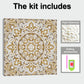 DIY Pearl Painting With Frame - Handmade Self-Adhesive Pearls - Mandala (25*25cm) E
