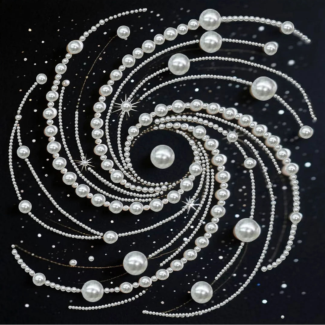DIY Pearl Painting With Frame - Handmade Self-Adhesive Pearls - Vortex (30*30cm)