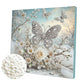 DIY Pearl Painting With Frame - Handmade Self-Adhesive Pearls - Butterfly Garden (30*30cm)