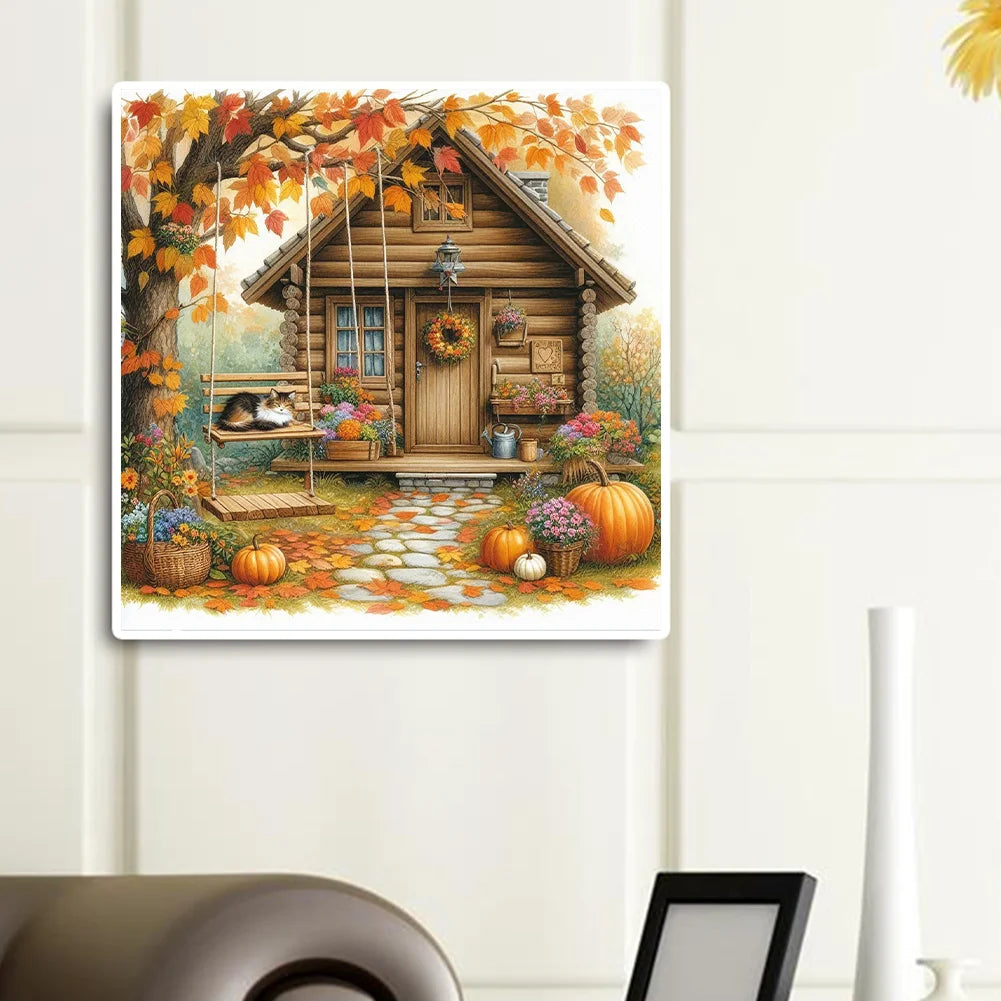 Diamond Painting - Full Round / Square - Autumn Cabin