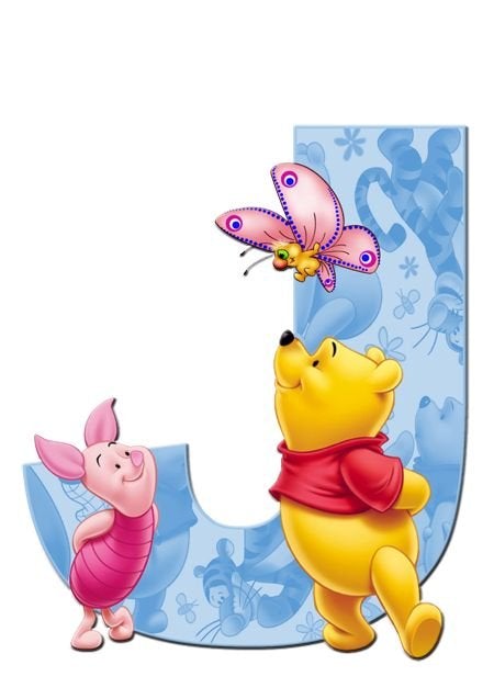 Square Beads Diamond Paintings Art Letter J Winnie The Pooh