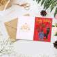 DIY 5D Diamond Painting Happy Birthday Postcard-Flower Cat
