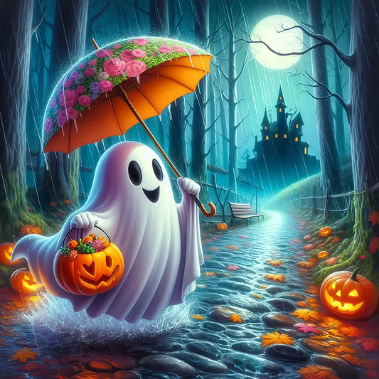 Diamond Painting - Full Round / Square - Halloween Ghost 3