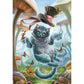 5D Diy Diamond Painting Kit Full Round Beads Naughty Cat
