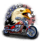 Diamond Painting - Full Round - Motorcycle Eagle