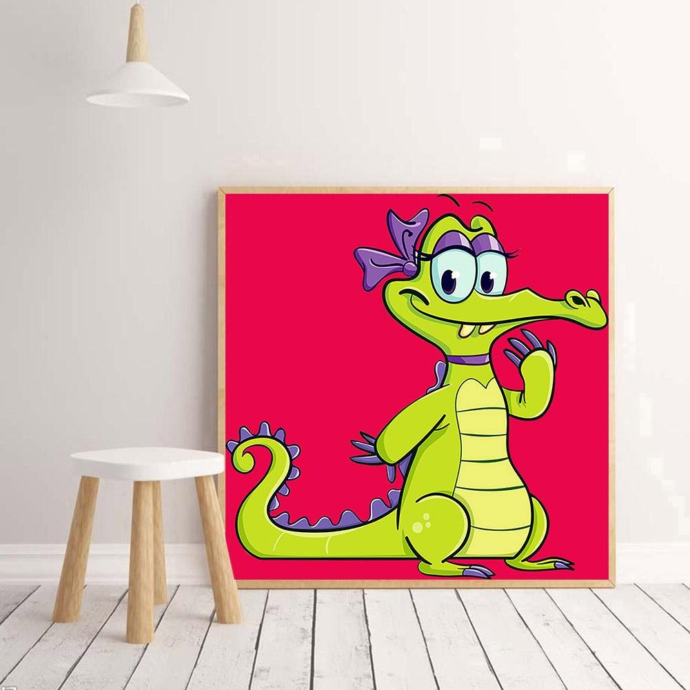 Diamond Painting - Full Round - Cartoon Dinosaur A