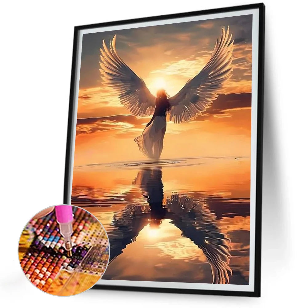 Diamond Painting - Full Round / Square - Sunset Angel