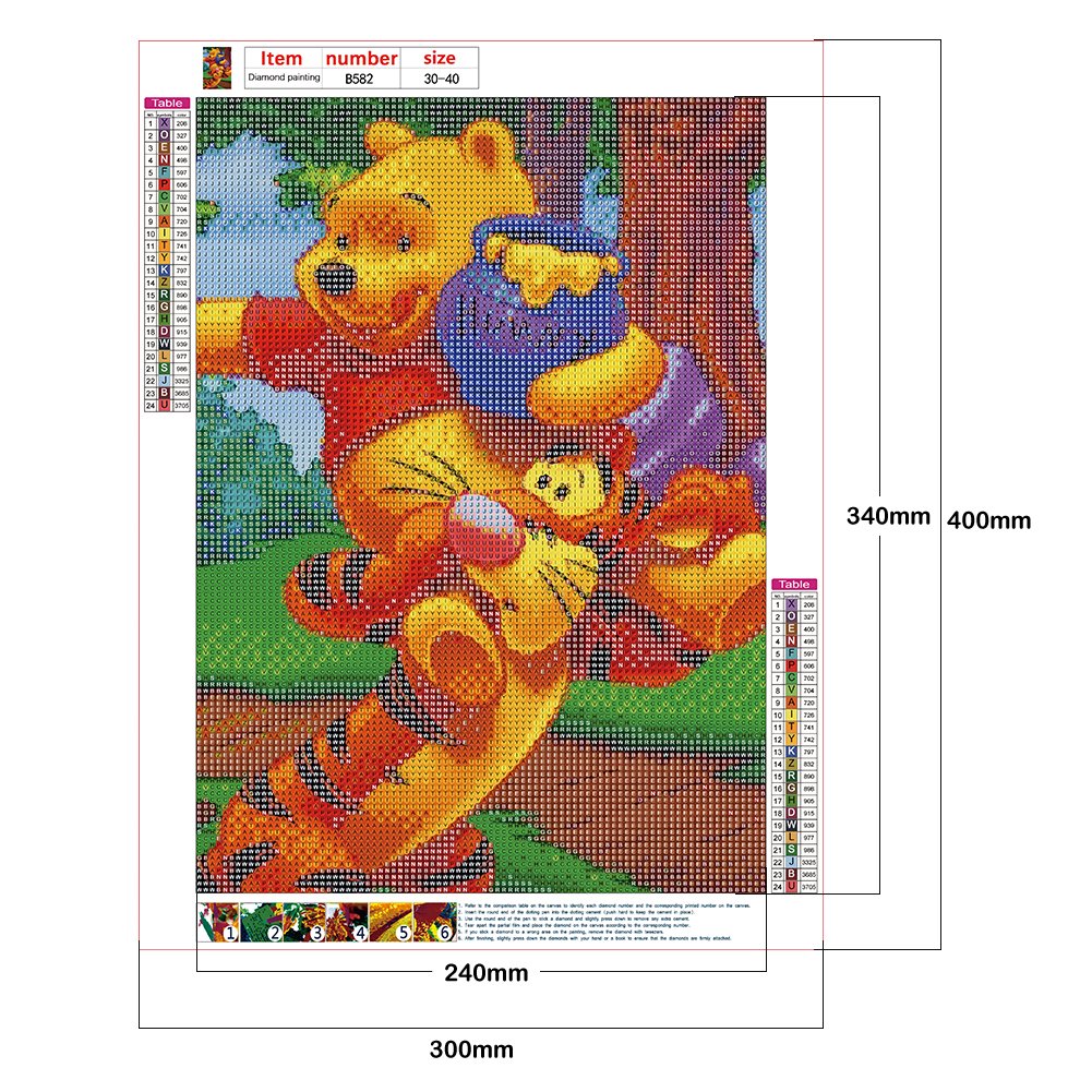 Diamond Painting - Full Round - Happy Bear
