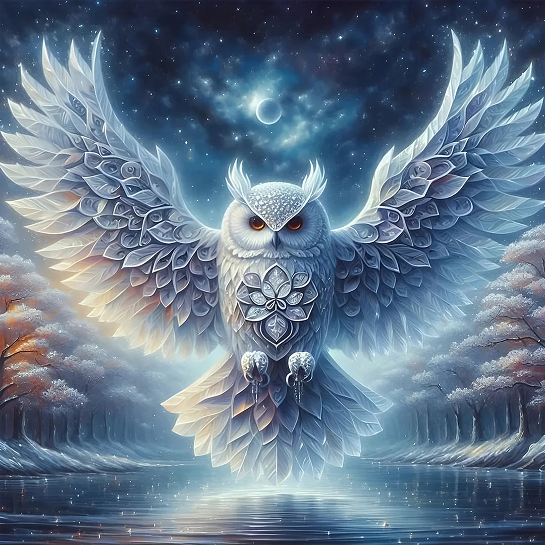 Diamond Painting - Full Round / Square - White Owl