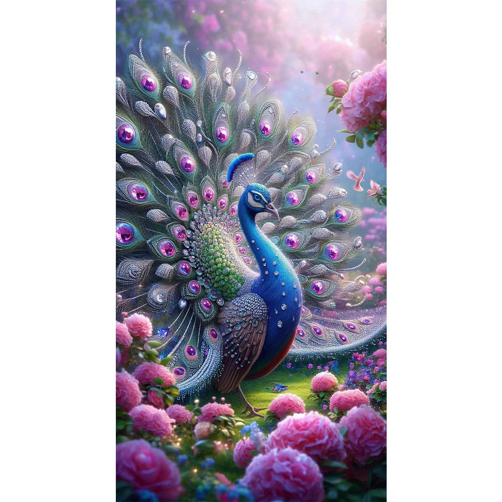 Big Size Diamond Painting - Full Round / Square - Peacock (40*70cm)