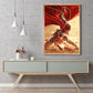 Oil Painting By Number DIY Hand Painted Acrylic Canvas Cartoon Goku Decor