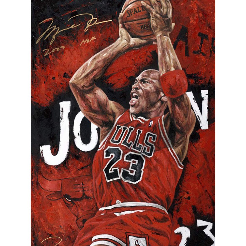 5D Diy Diamond Painting Kit Full Round Beads Basketball Player