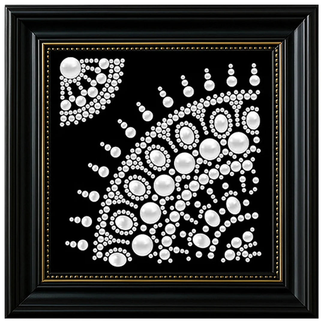 DIY Pearl Painting With Frame - Handmade Self-Adhesive Pearls - Mandala (27*27cm) B