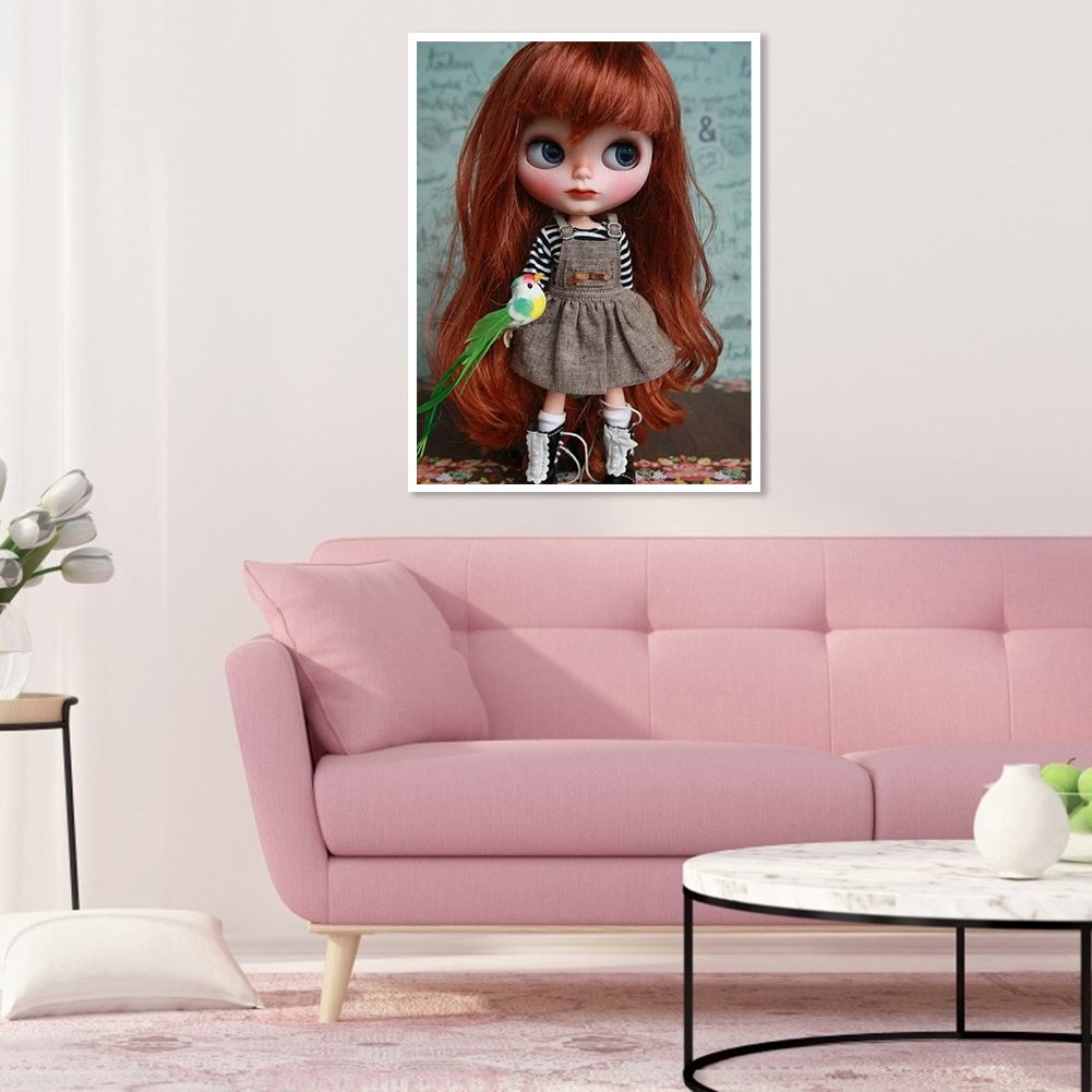 5D DIY Diamond Painting Kit - Full Round - Long Hair Doll