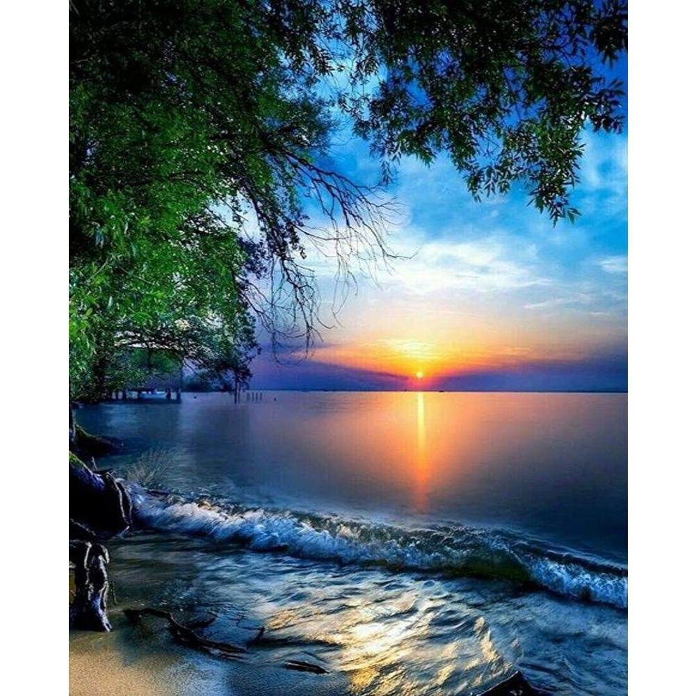 5D Diy Diamond Painting Kit Full Round Beads Sunrise