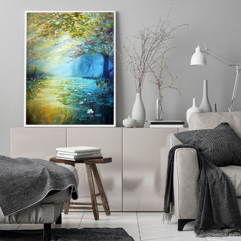 Paint By Number - Oil Painting - Scenery on The River(50*40cm)