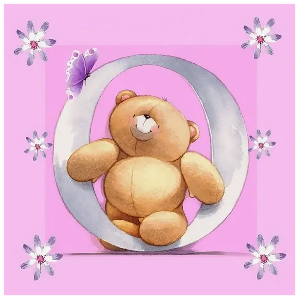 Diamond Painting - Full Round - Letter Bear