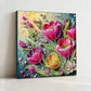 DIY Pearl Painting With Frame - Handmade Self-Adhesive Pearls - Tulip (30*30cm)