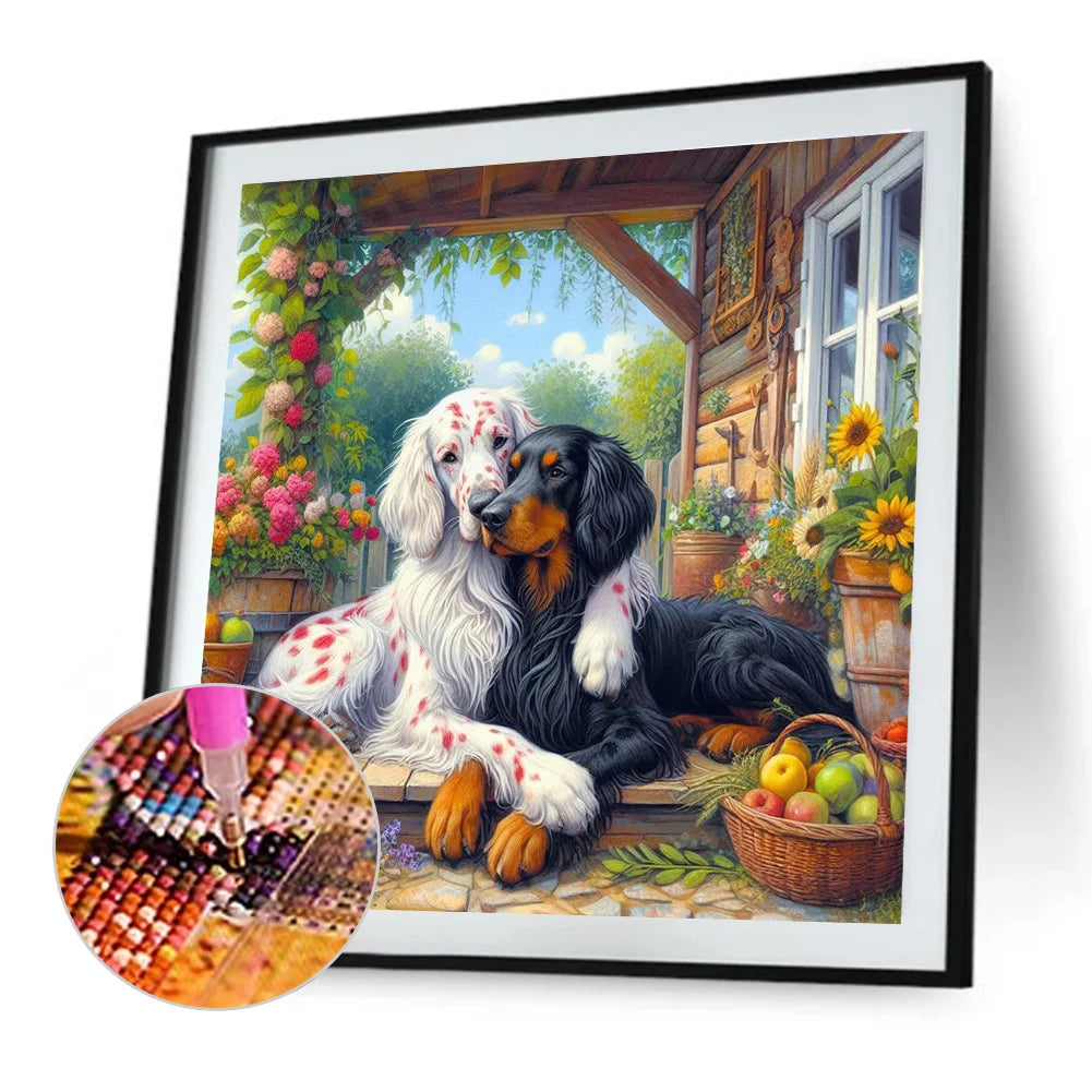 Diamond Painting - Full Round / Square - Two Dogs