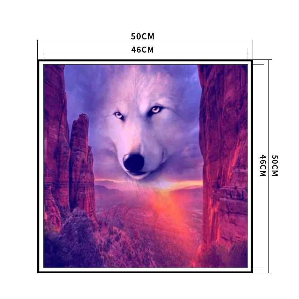 11ct Stamped Cross Stitch - Wolf(50*50cm) A