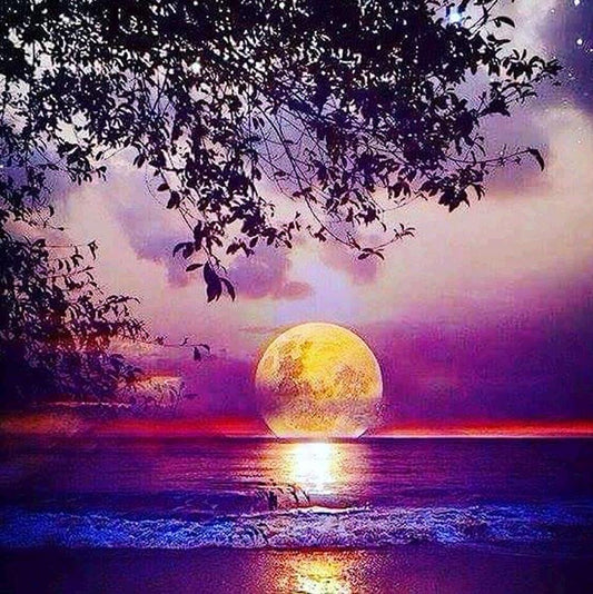 Diamond Painting - Full Round - Rising Moon A