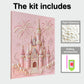 DIY Pearl Painting With Frame - Handmade Self-Adhesive Pearls - Castle (40*50cm) A