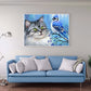5D DIY Diamond Painting Kit - Full Round - Cat & Bird
