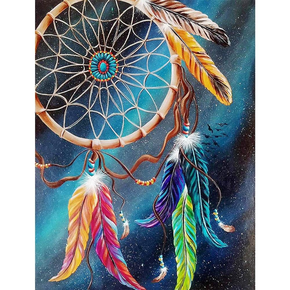 5D Diy Diamond Painting Kit Full Round Beads Dreamcatcher