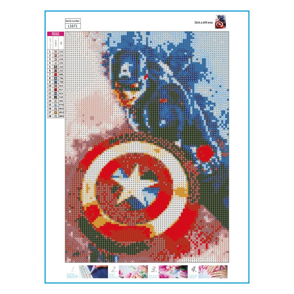 Diamond Painting - Full Round - Captain American