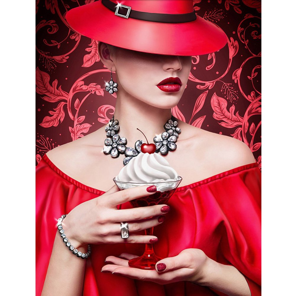 5D Diy Diamond Painting Kit Full Round Beads Royal Court Lady